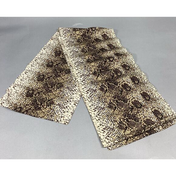 Vintage Snakeskin Print Silk Scarf - 76x8” - Picture 1 of 4
